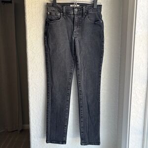 Madewell Women's 24 Jeans Mid-Rise Perfect Vintage Jean Black Slim Tapered‎